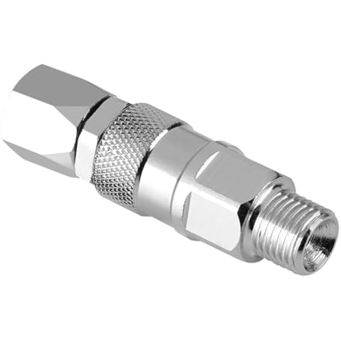 STAINLESS STEEL AIRLESS HIGH PRESSURE SPRAY GUN HOSE SWIVEL JOINT, 360 DEGREE ROTATION, 1/4 INCH, FOR TITAN, MADE OF STAINLESS STEEL - Image 1
